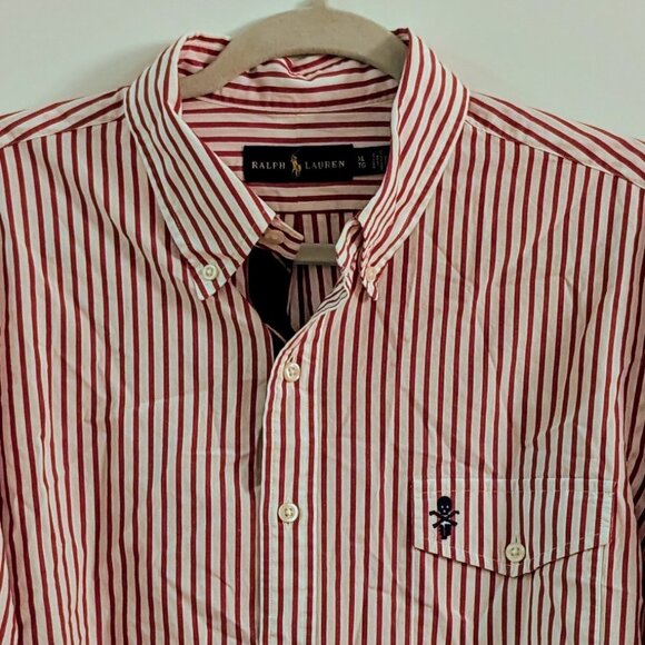 Ralph Laruen | Skull and Crossbones Logo Button Up - Picture 1 of 6